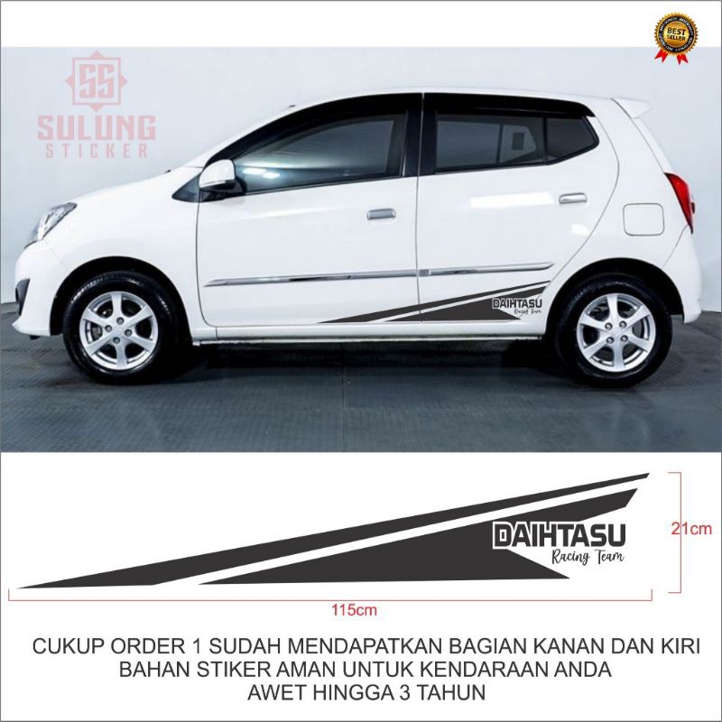 Sticker mobil Daihatsu Ayla sticker list minimalist mobil Daihatsu ayla stiker mobil ayla termurah
