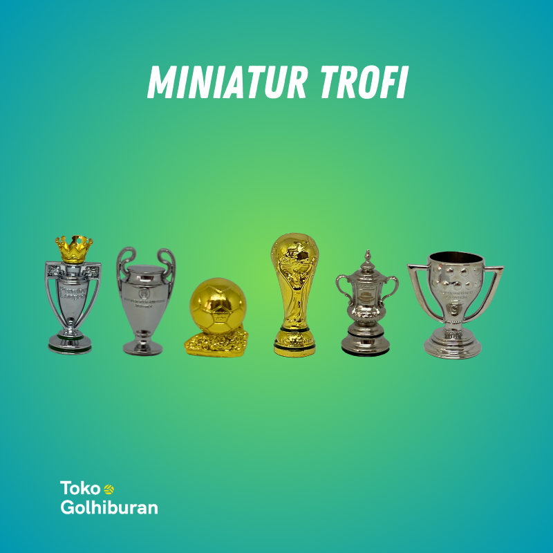 Miniatur Trofi Liga Inggris EPL Premier League Ballon d'Or La Liga FA Cup Piala Dunia Liga Champions