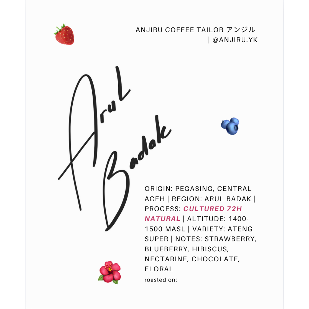 

Kopi Arabika Arul Badak Cultured Fermentation 72 Hours Natural Single Origin Filter Roast (BIJI/BUBUK)