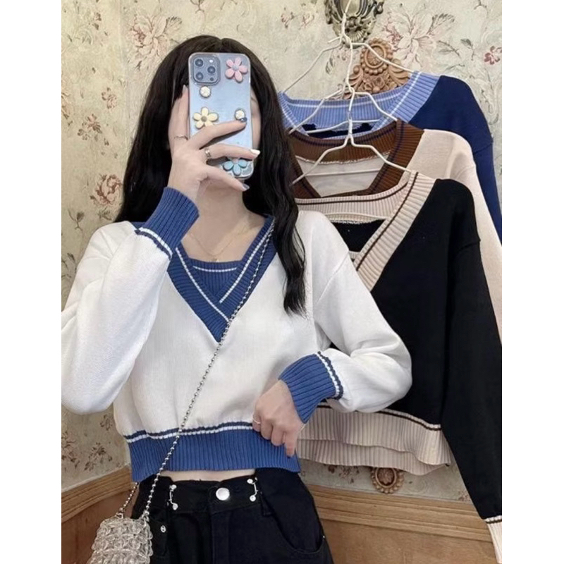 Julie Top Knit Atasan Wanita/Atasan Rajut/Blouse knitwear/Atasan Croptop