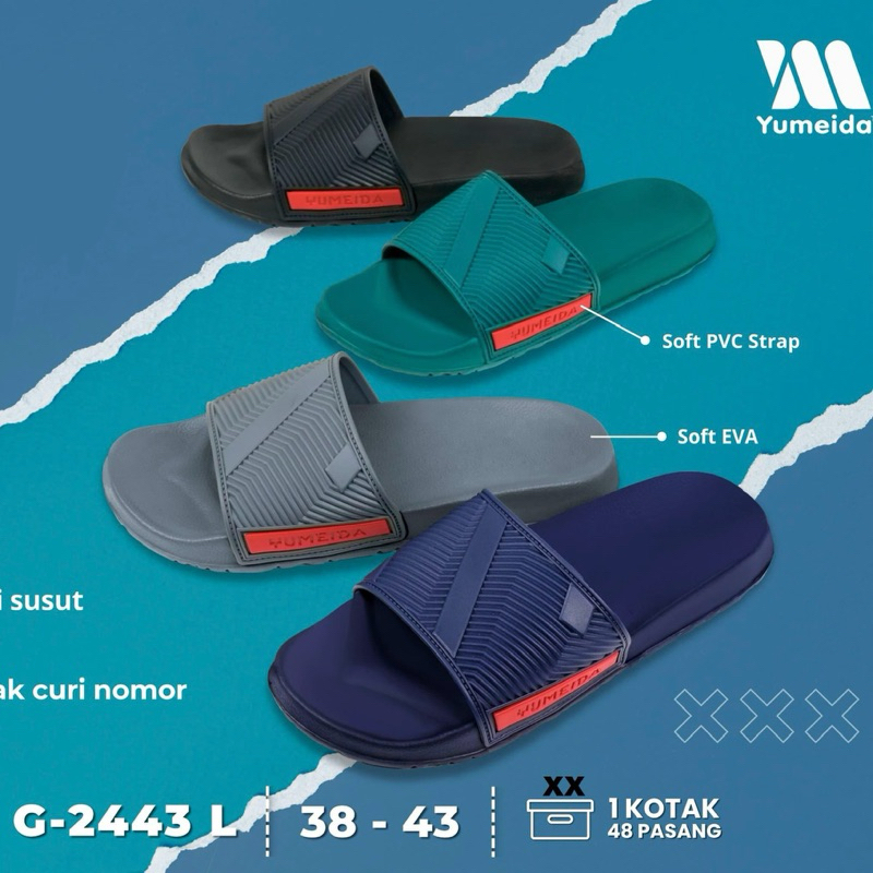 ZORAE | YUMEIDA SANDAL KARET PRIA | SLIP ON COWOK