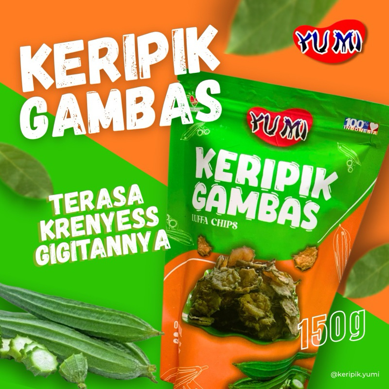 

150gr KERIPIK GAMBAS SEHAT, GURIH, RENYAH Snacks Kripik Makanan Cemilan Crispy Food