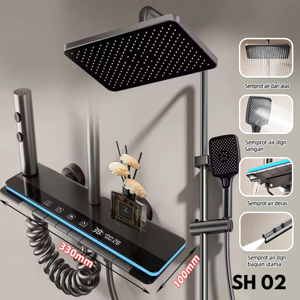 Luxury Shower Led/Shower Digital/Shower Led Panas Dingin/Shower Kamar Mandi Satu Set/Shower Panas Di