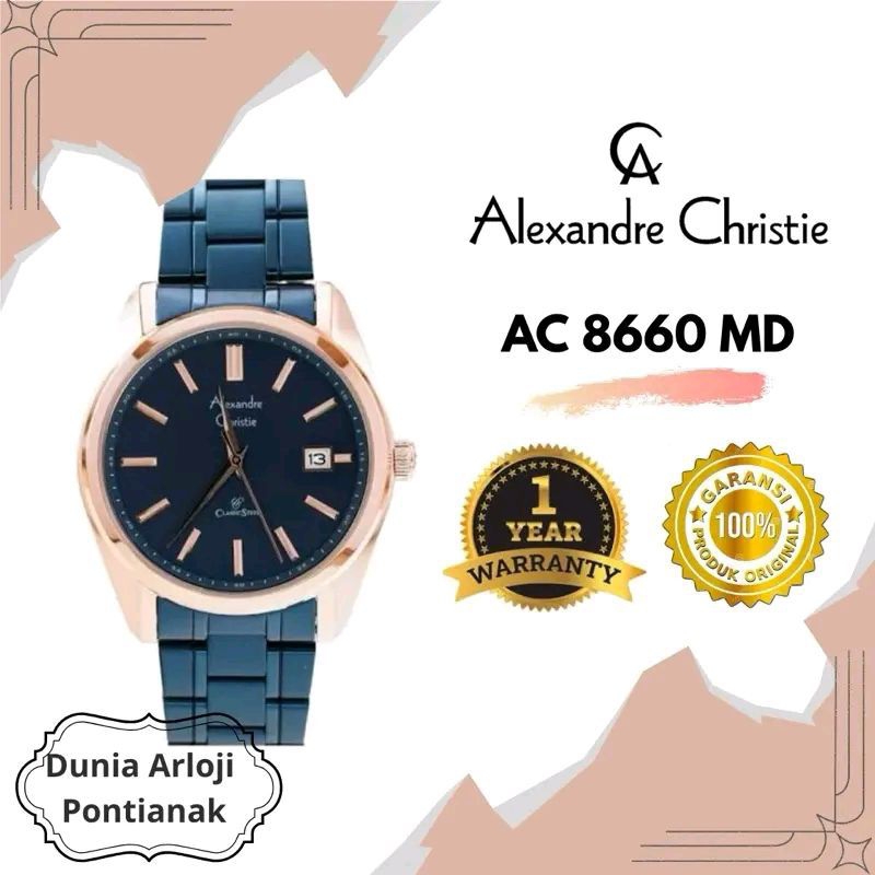 [DUNIA ARLOJI PONTIANAK] AC 8660 Jam Tangan Wanita AC Seri 8660 Stainless Wanita Watch Watches Quart