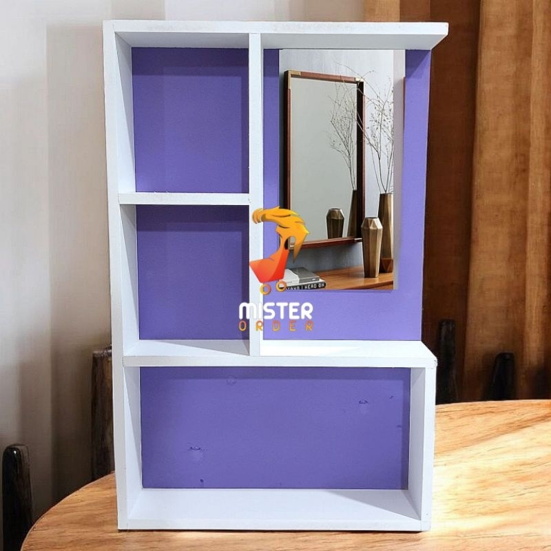 Rak Kosmetik Gantung Kotak Minimalis 6040 Rak Make Up Rak Kaca