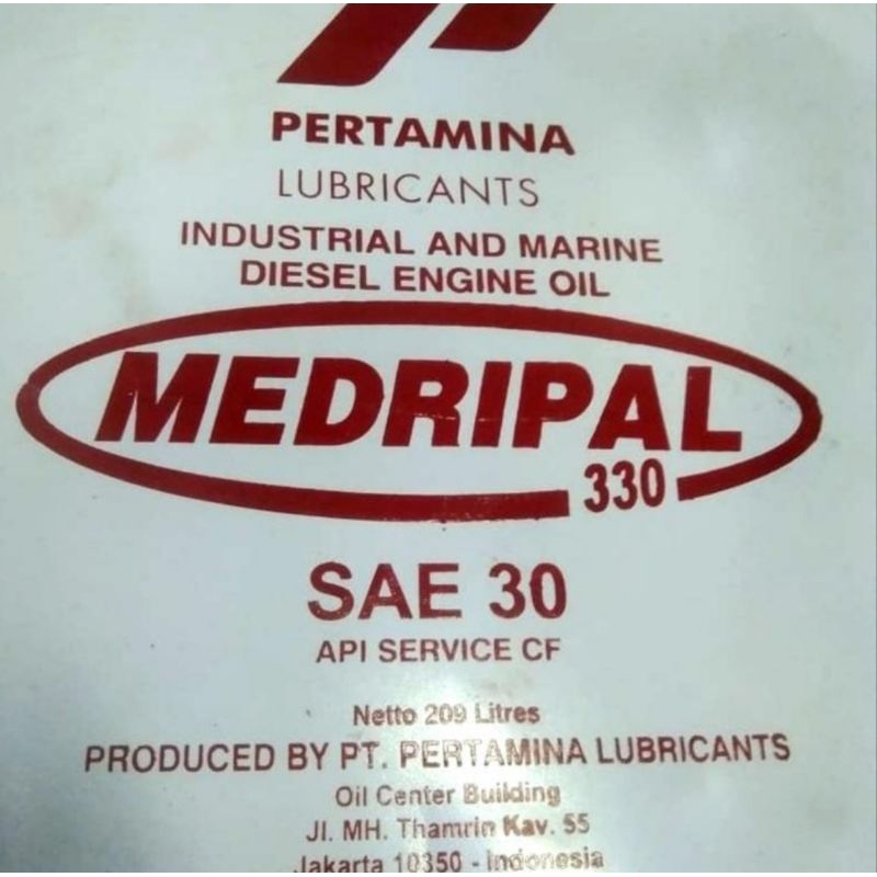 Oli Pertamina Medripal 330 SAE 30 / 209 Liter