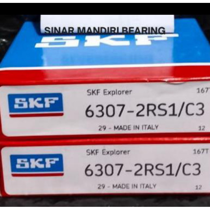 BEARING 6307 RS C3 SKF TUTUP KARET