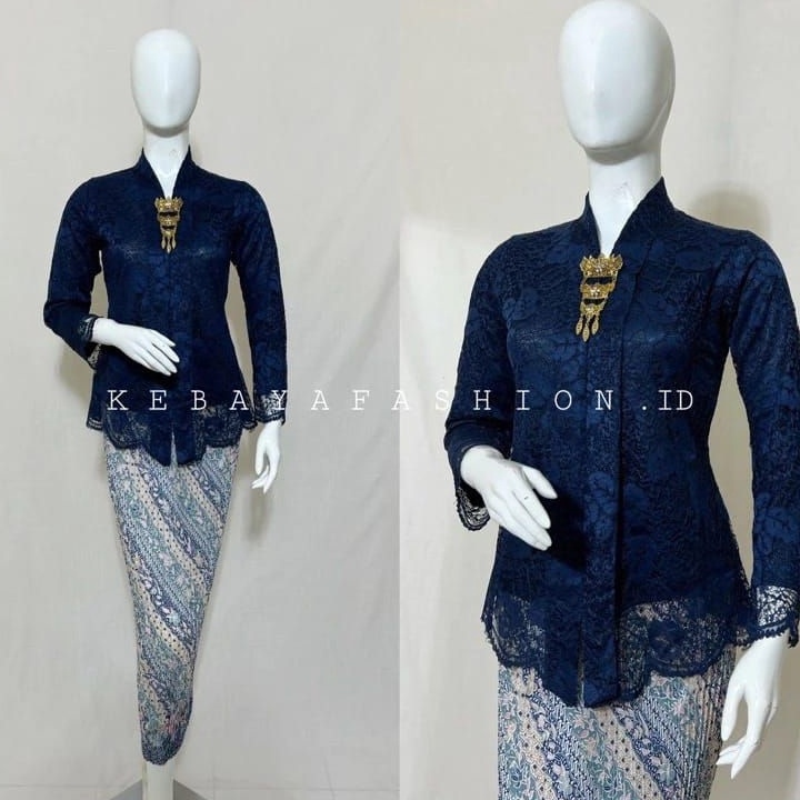 SETELAN KEBAYA FLOY BROKAT LENGAN PANJANG  BAJU KEBAYA KARTINI WISUDA KONDANGAN MODERN  KEBAYA PAKAI