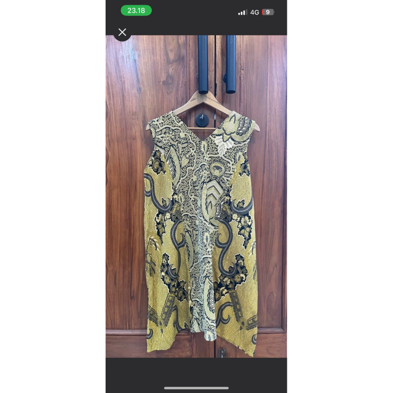 Dress batik wanita you can see tanpa lengan