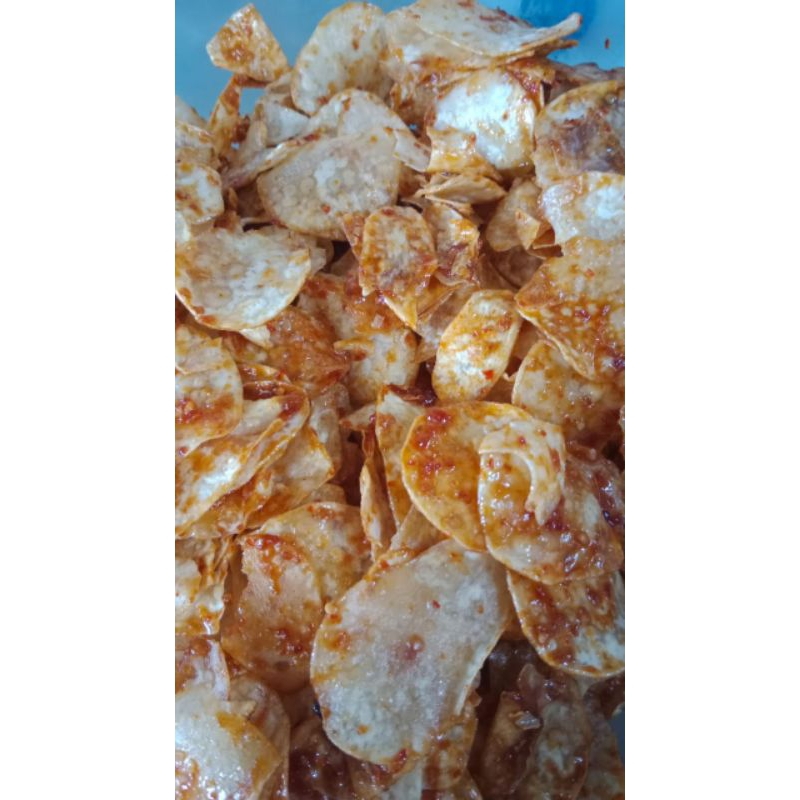 

1kg keripik talas balado pedas manis asli lampung, 100% fresh homemade