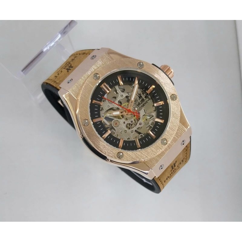 Jam Tangan Automatic Otomatis Tourbillon Leather Rubber Super Jam Tangan Pria