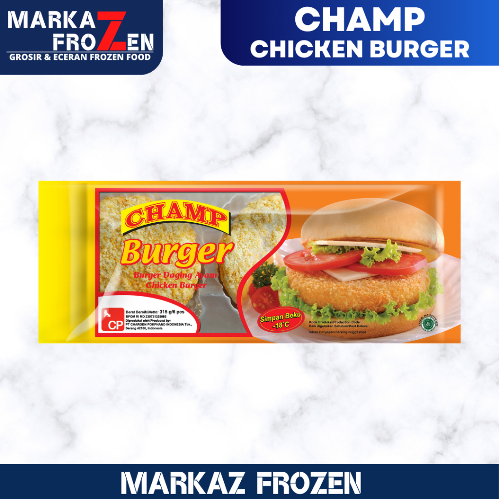 

CHAMP CHICKEN BURGER 315GR