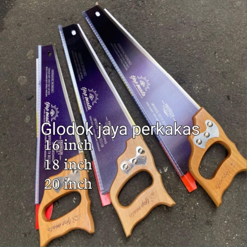 gergaji tukang kayu gergaji belah kayu 16 18 20 inch ORIGINAL tjap mata