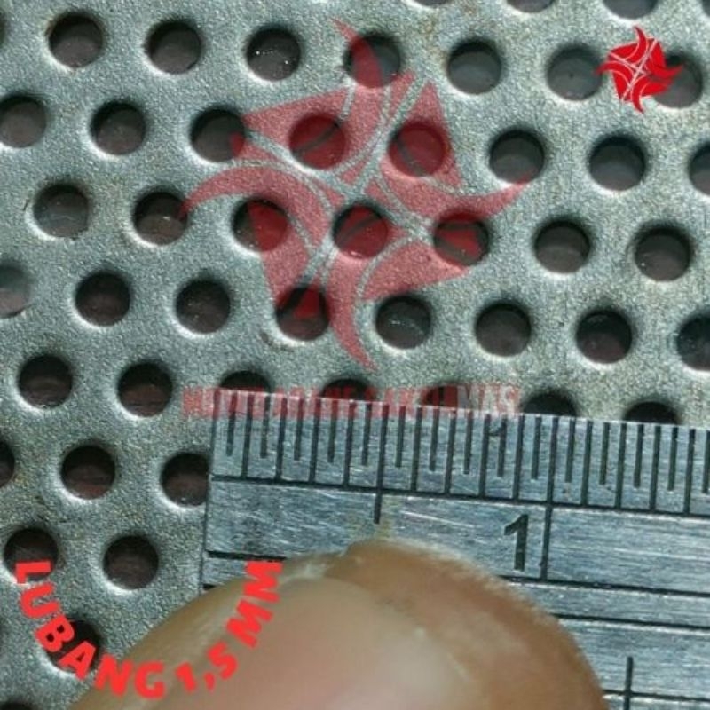 17x90cm plat besi lubang 1,5mm tebal 1,5mm