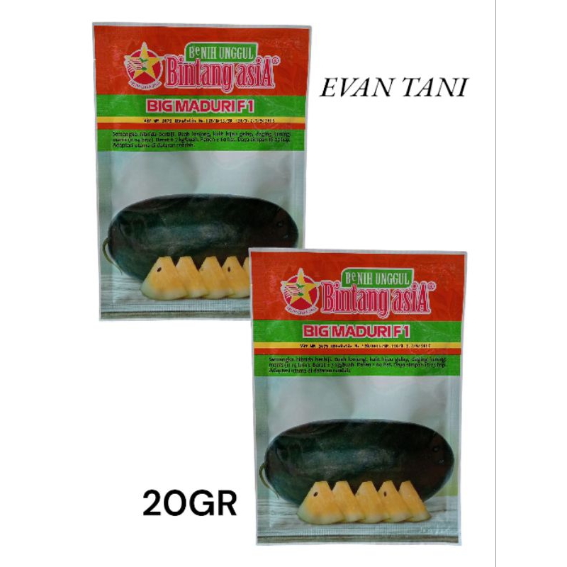 Biga Maduri 20gr Benih Semangka Kuning Bintang Asia Maduri