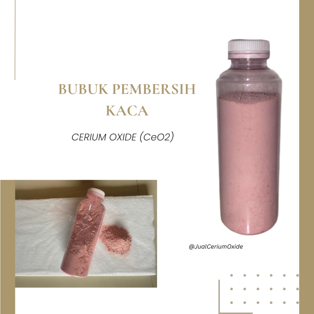 Ready Stock 500 gram Bubuk pembersih kaca mobil, cerium oxide cirebon
