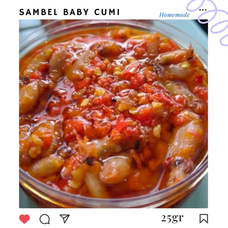 

SAMBAL BABY CUMI || SAMBAL PEDAS || PEDAS NAMPOL || 25gr || HOME MADE || PEDAS GURIH