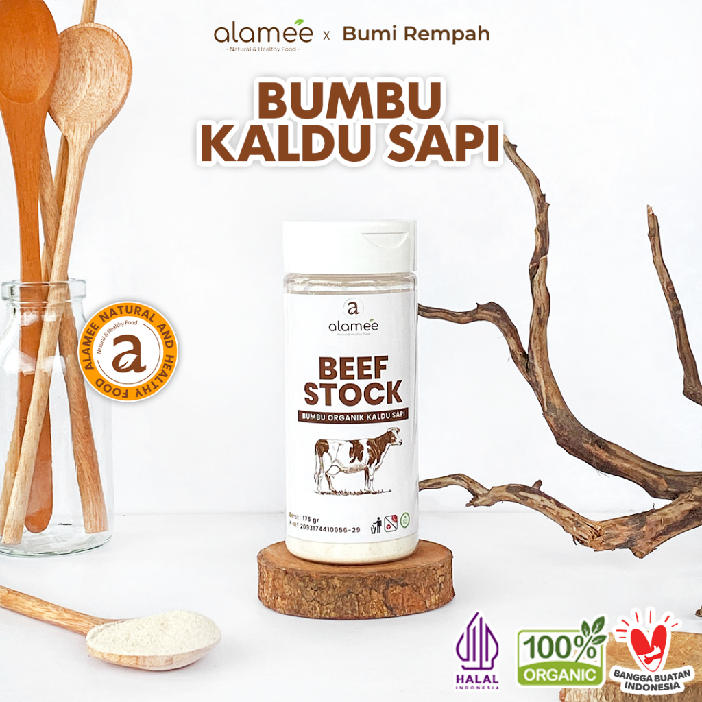 

ALAMEE Bumbu Kaldu Sapi Bubuk NON MSG Organik Beef Powder Praktis Tabur 125gr