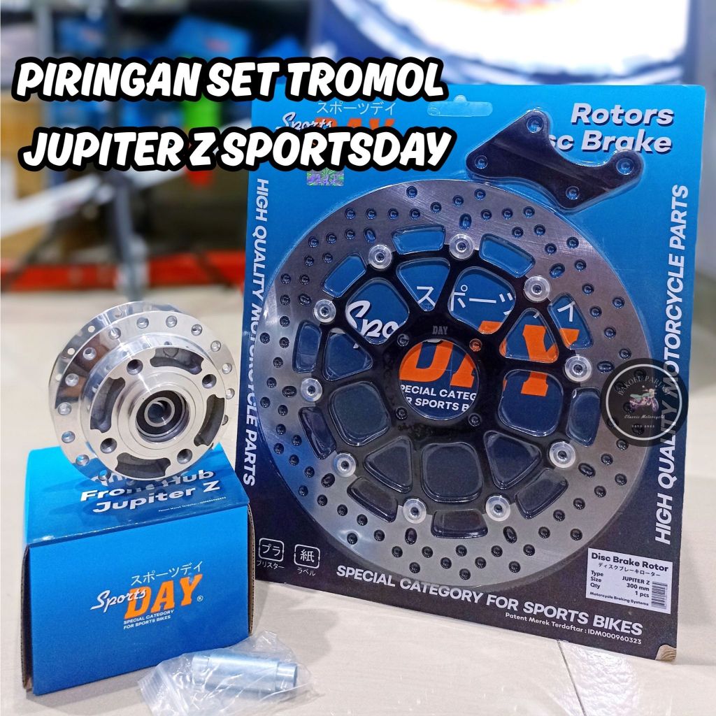 TROMOL DEPAN SET PIRINGAN JUPITER Z IMPORT SPORTSDAY PIRINGAN CAKRAM DEPAN MODEL EVO DAY