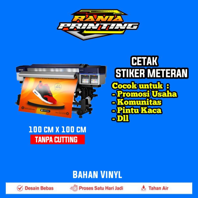 

Cetak Stiker vinyl Meteran