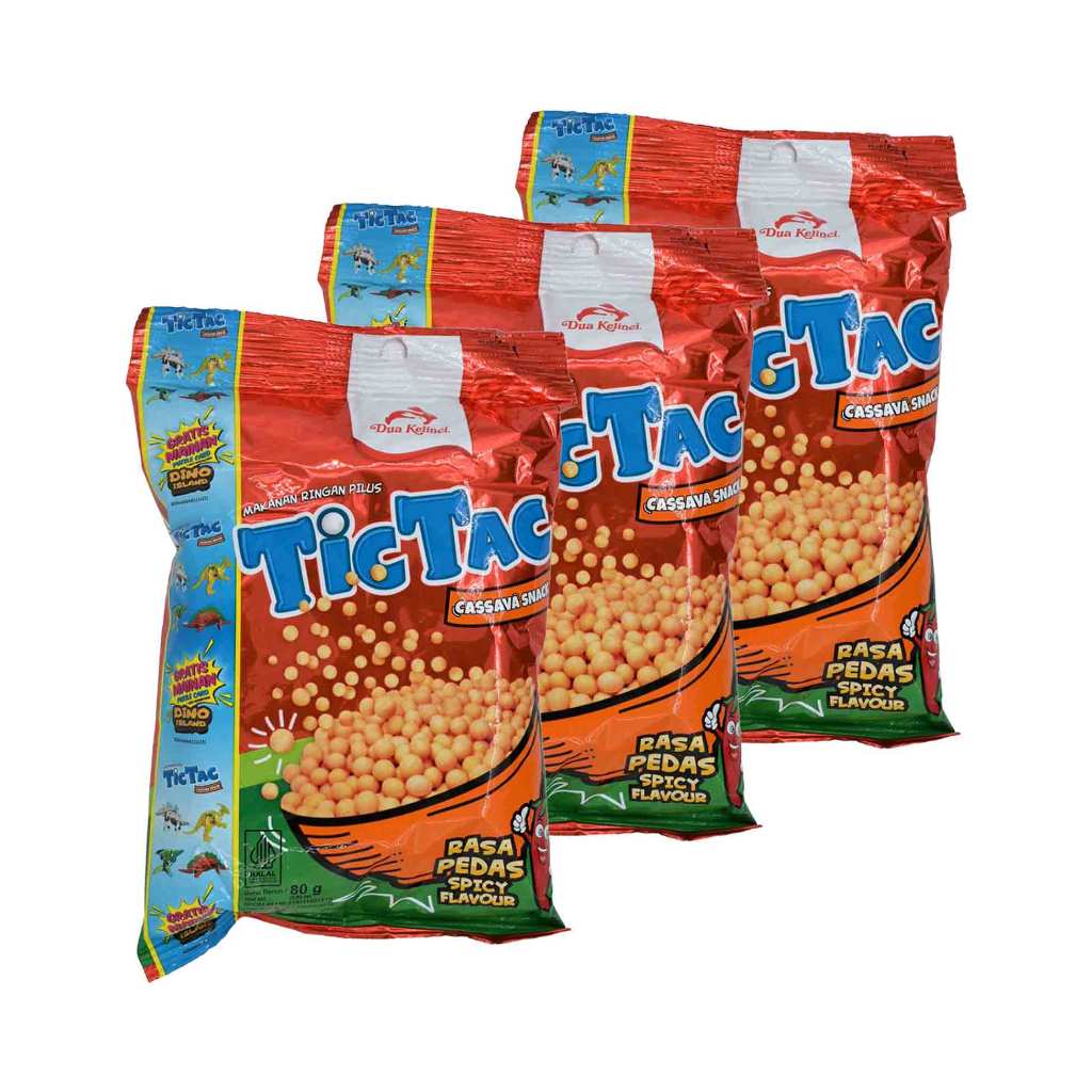 

3pcs Duakelinci Tic Tac Pedas 80Gr
