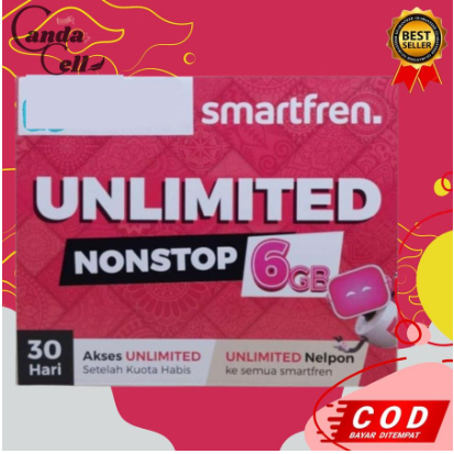Kartu Perdana Paket Data Smartfren 6 GB NONSTOP I 30 hari - Kartu Smartfren Murah Berkualitas - Perd