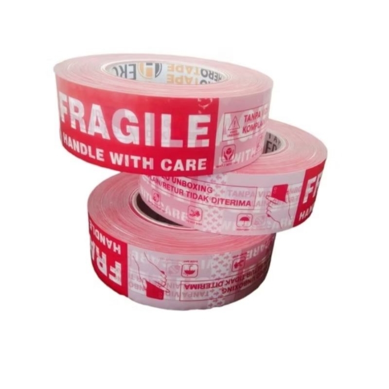 

Lakban Fragile Unboxing Video 2 INCH (45mm) × 100 200 300 YARD hero / hemat murah