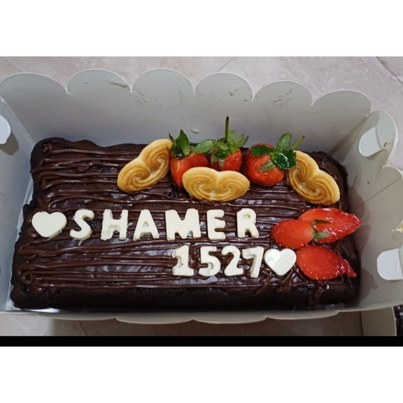 

Brownies dekor ukuran 20x10
