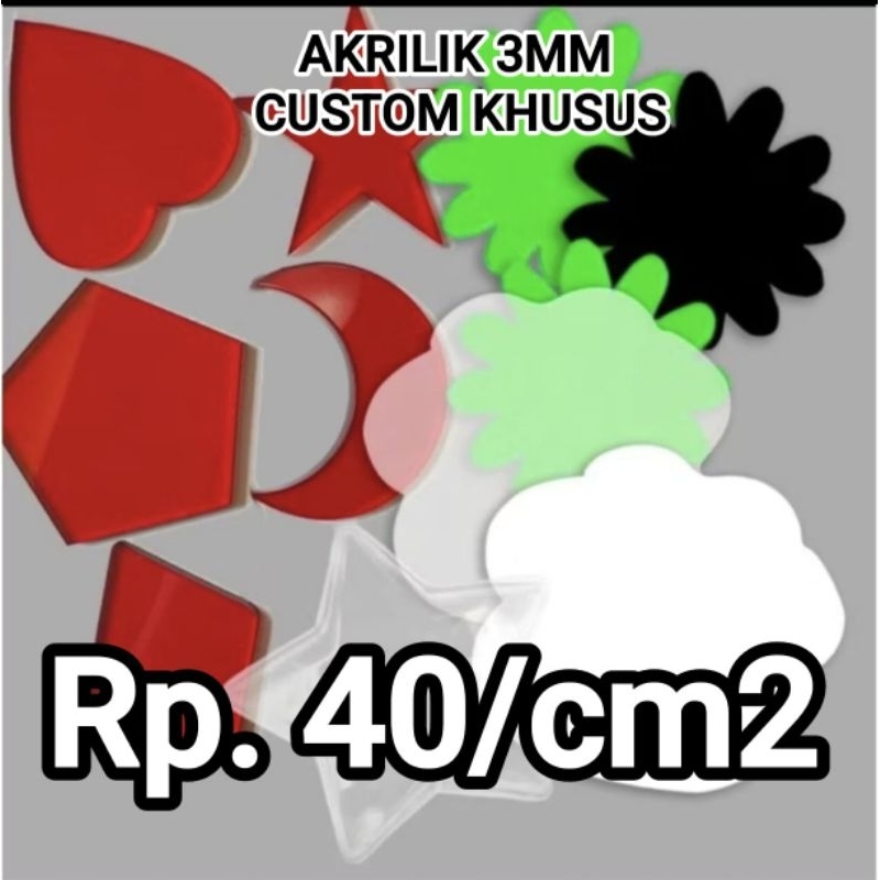 

DISCOUNT 3MM AKTILIK POTONGAN UNIK BEBAS CUSTOM [100% ORIGINAL]