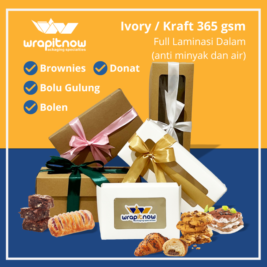 

Dus Kraft Box Brownies Bronis Pastry Donat Risoles Pastel Zupa Soup Kue Soes Risol Mayo Bolu Kukus