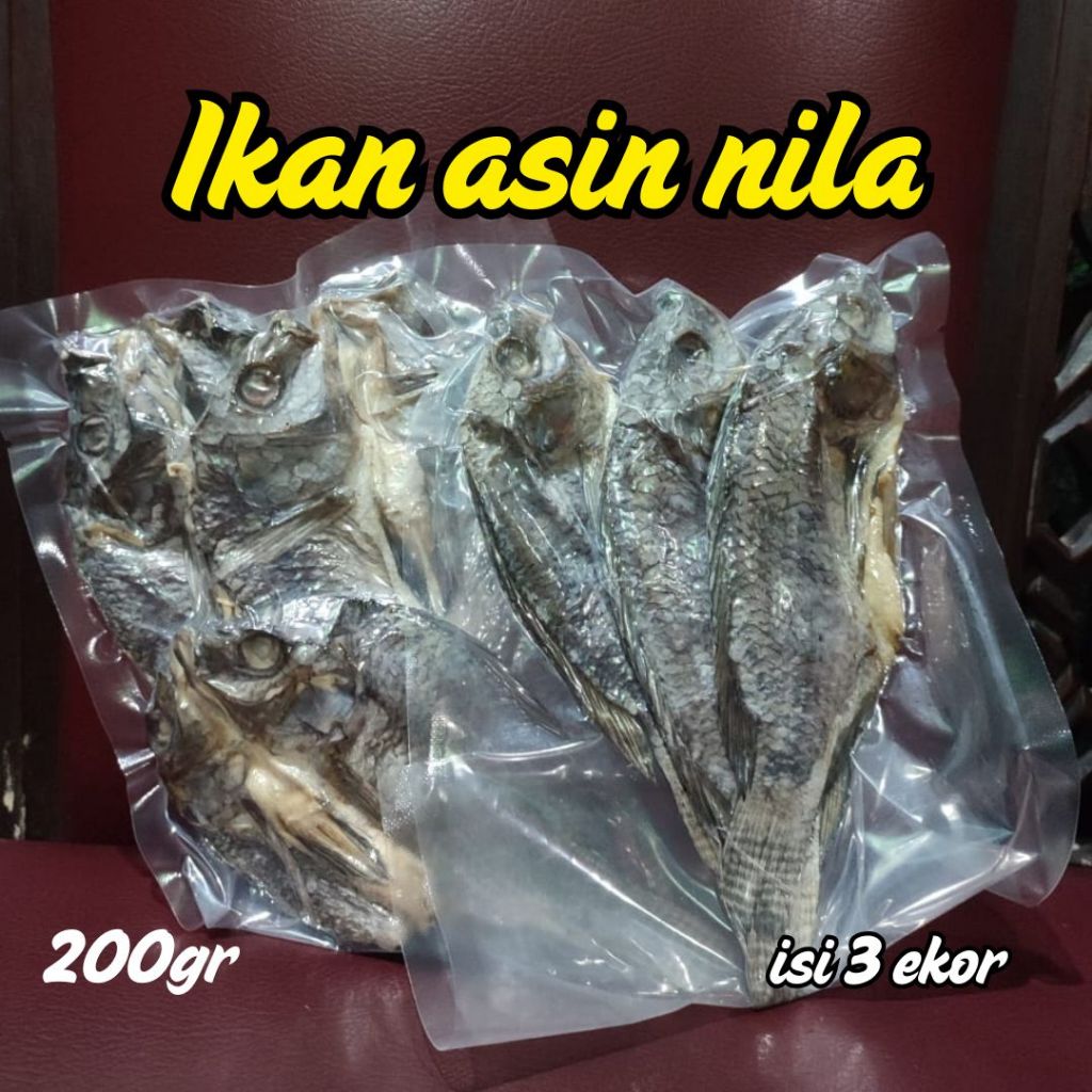 

Ikan asin nila 200gram isi 3 enak ikan asin berkualitas tinggal goreng