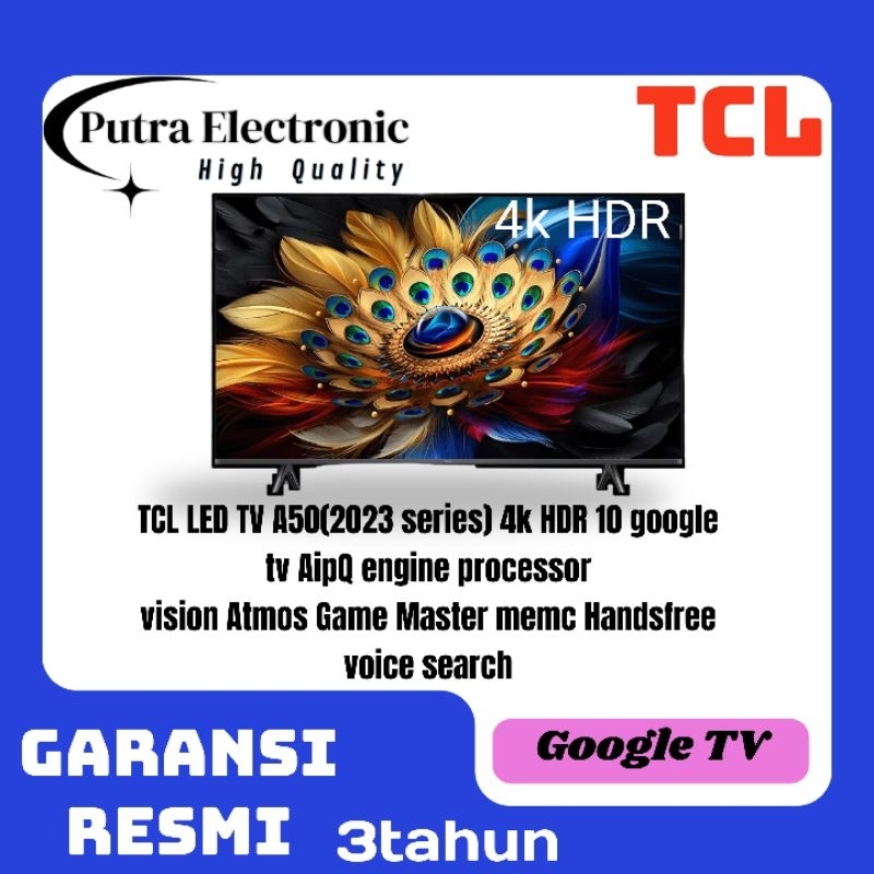 TCL 43A50 4k Google tv 43inch 2023 series