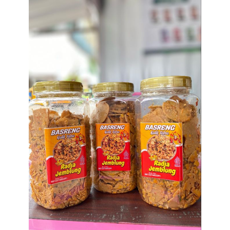 Basreng bulat/basreng daun jeruk kulit tahu RADJA JEMBLUNG. kemasa 250gram