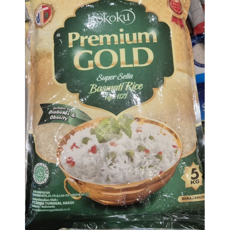 

Beras India Super Sella KOKOKU Premium Gold Basmati Rice 5 kg - RM.