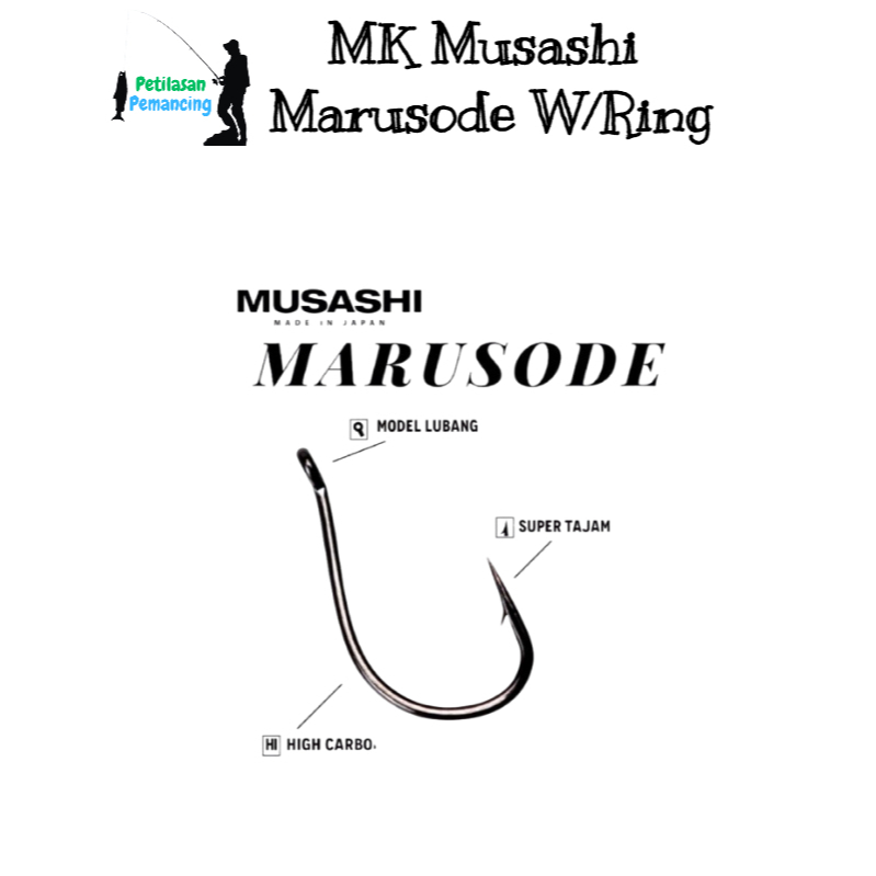 Mata Kail Musashi Marusode W/Ring - Kail Pancing Kuat, Tajam & Anti Karat