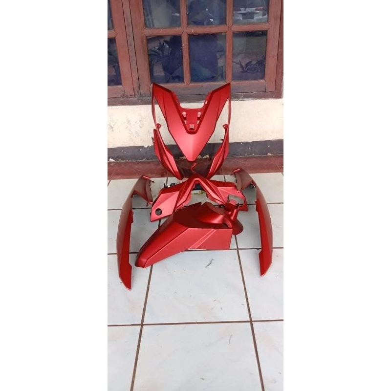 bodi motor beat esp/eco warna merah doff