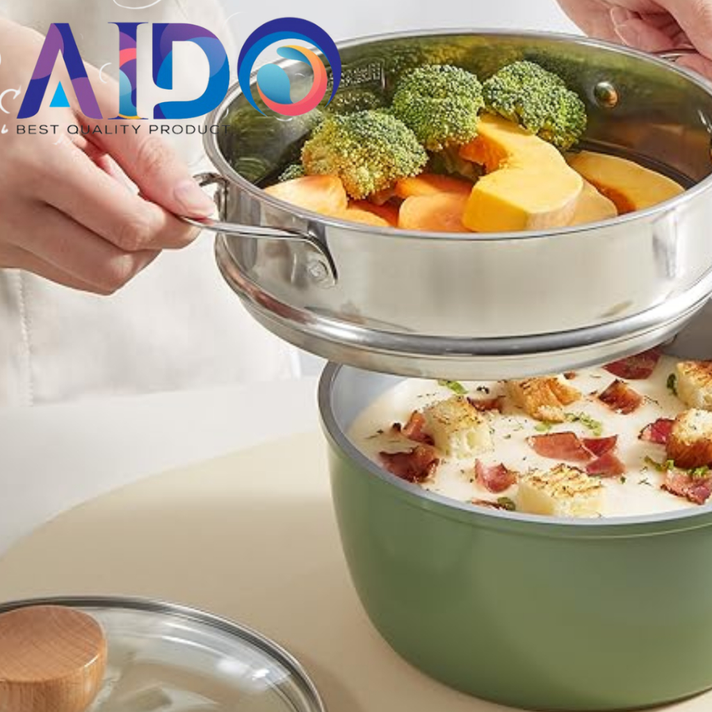 Panci Susu Dan Steamer Set Panci Mpasi Bayi / Panci Susu Mpasi Bayi / Panci Susu Dengan Steamer