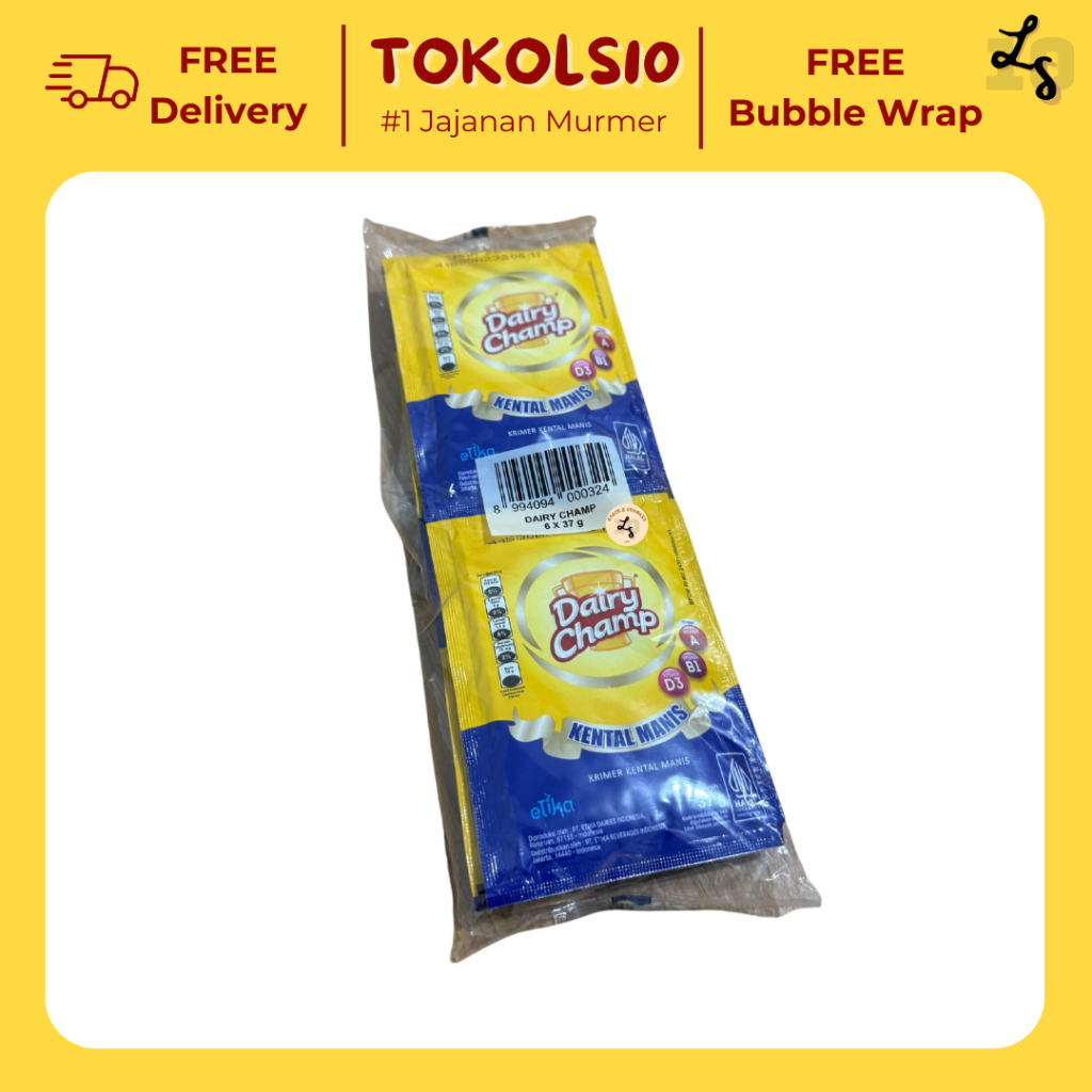 

Dairy Champ Susu Kental Manis 1 Pack isi 6x37gr