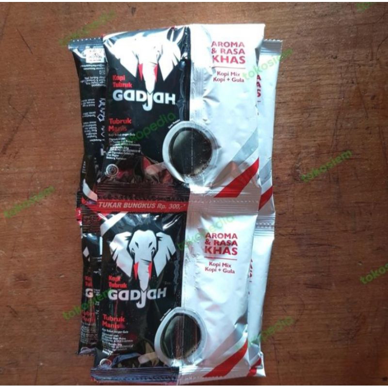 

Kopi Tubruk Gadjah Manis Aroma dan Rasa Khas Renceng 10 Pcs