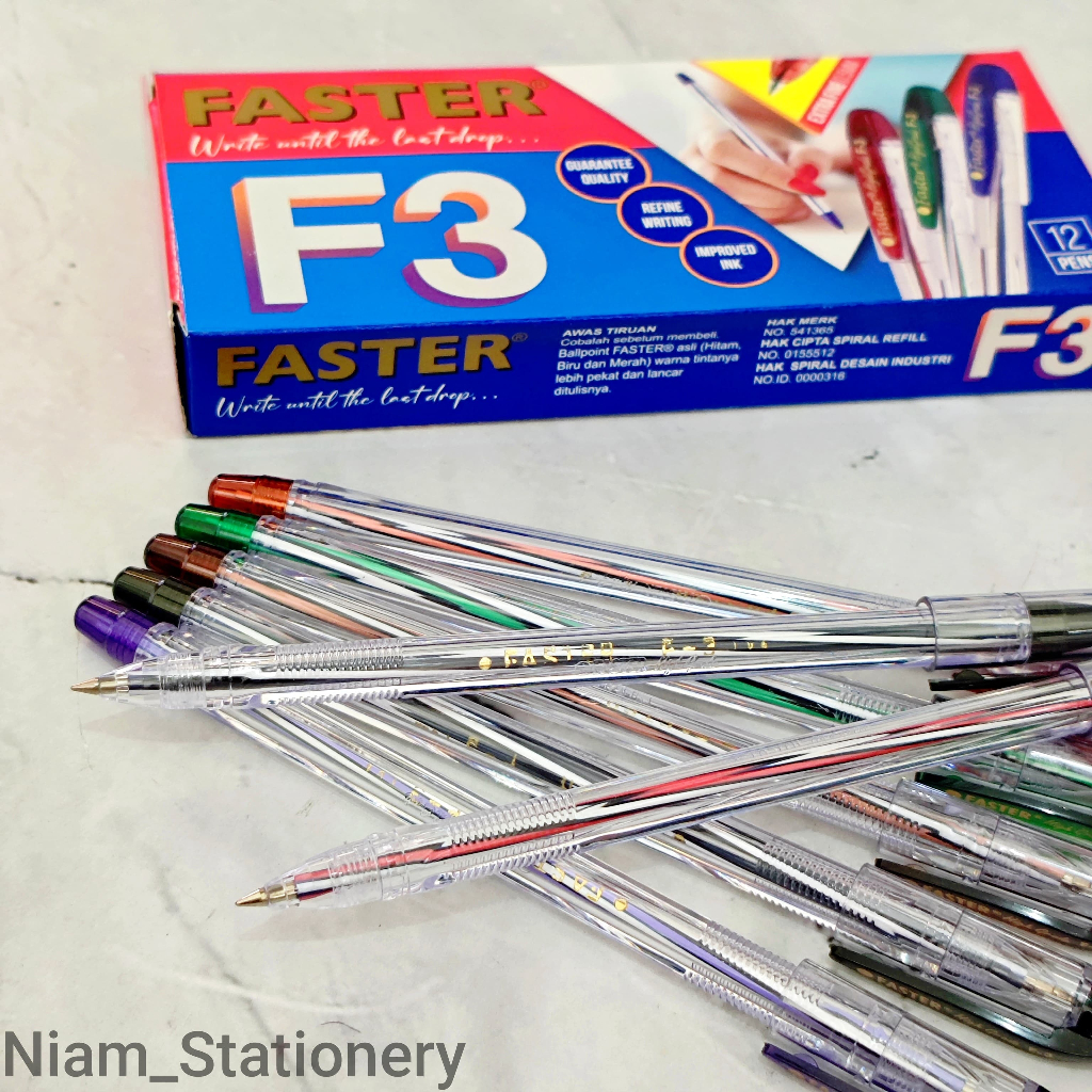 

Azka ECER ( 1 PCS ) Bolpen Faster F3 0.5 mm Pulpen Faster F3 0.5mm