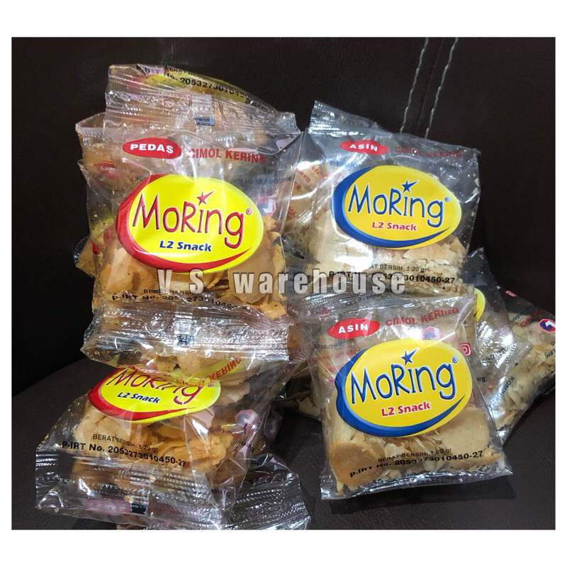 

MOring keripik Cimol Kering L2 snack ringan pedas asin (isi 10)