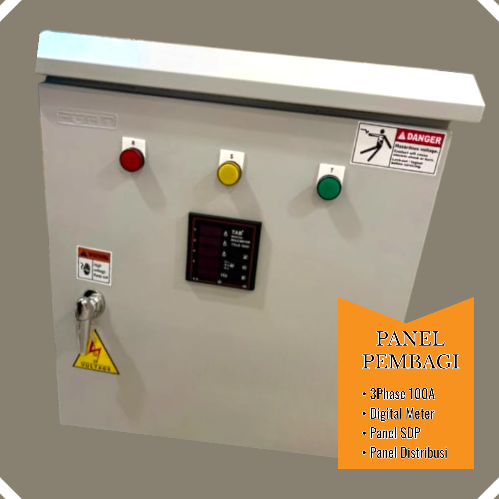Panel Pembagi outdoor 3phase 100Ampere Digital Meter