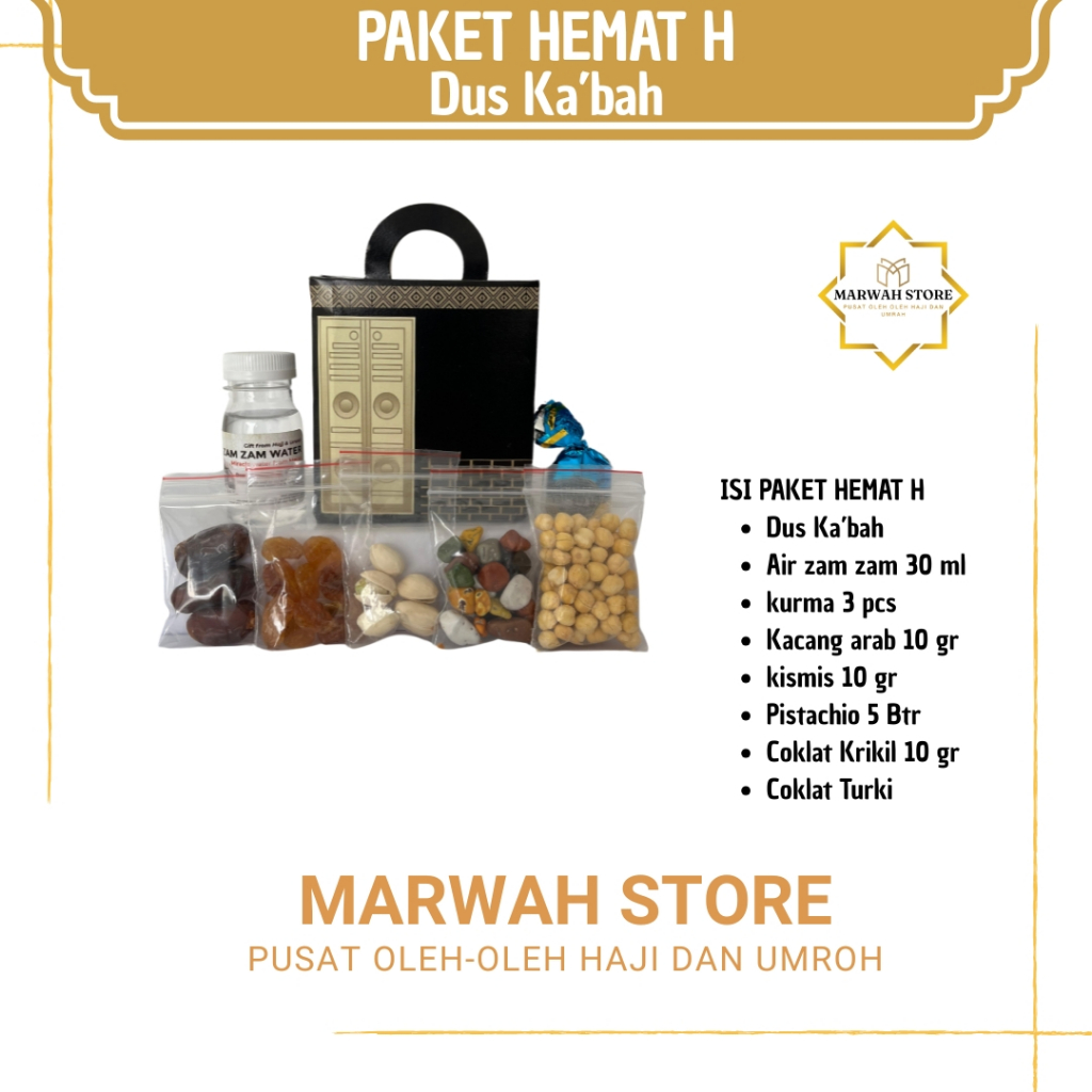 

Oleh-oleh Haji dan Umroh Paket Hemat H Dus Ka'bah Lengkap Air Zamzam