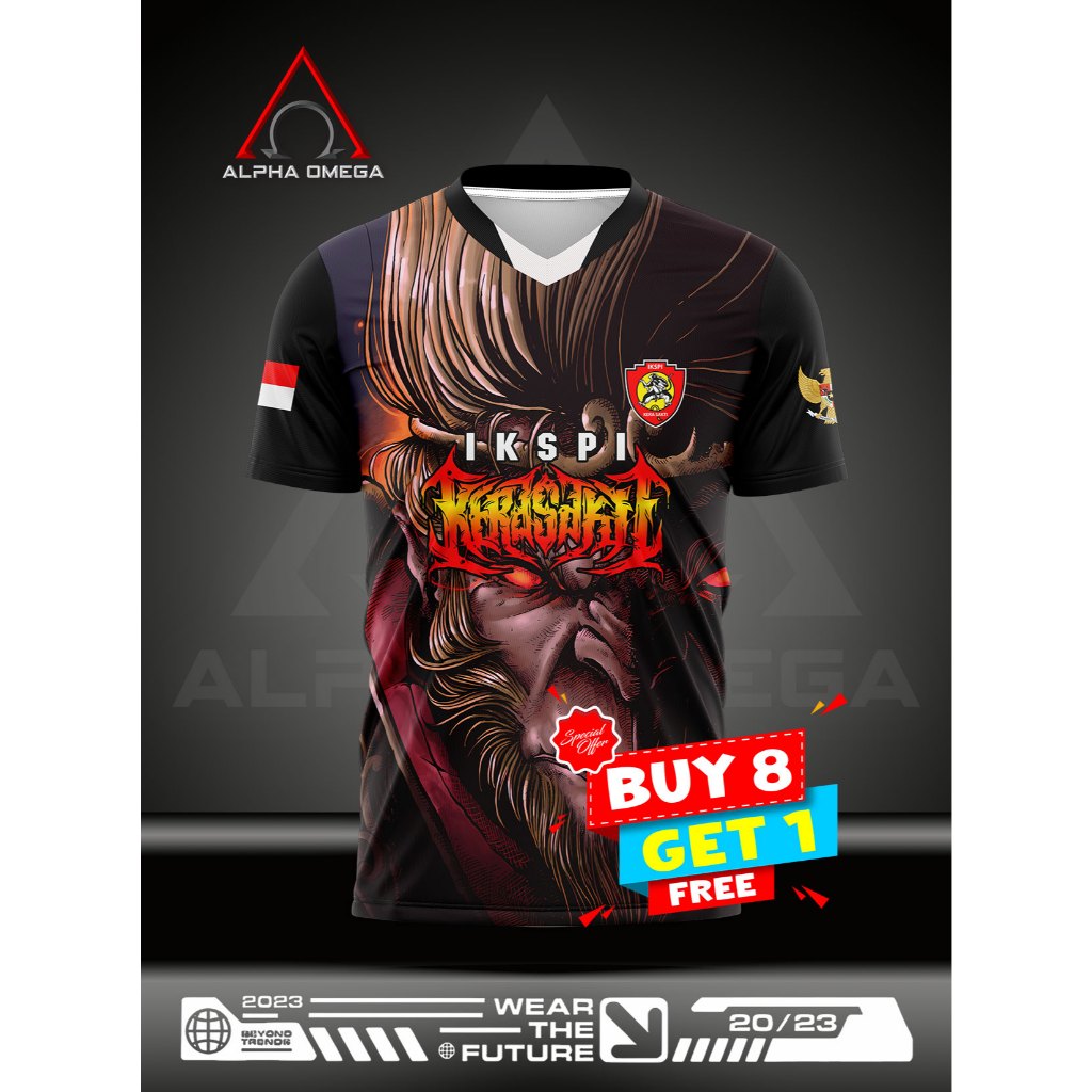 JERSEY PENCAK SILAT IKSPI KERA SAKTI  V.4 FULLPRINT/BAJU KAOS BELA DIRI IKSPI KERA SAKTI || SAWARNA