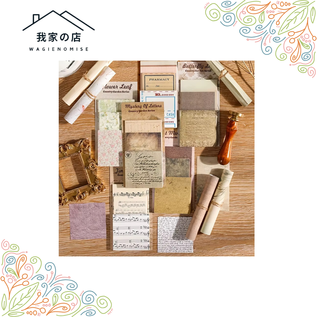 

DECO PAPER COUNTRY GARDEN VINTAGE RETRO DECO ART PAPER UNTUK JOURNALING SCRAPBOOK