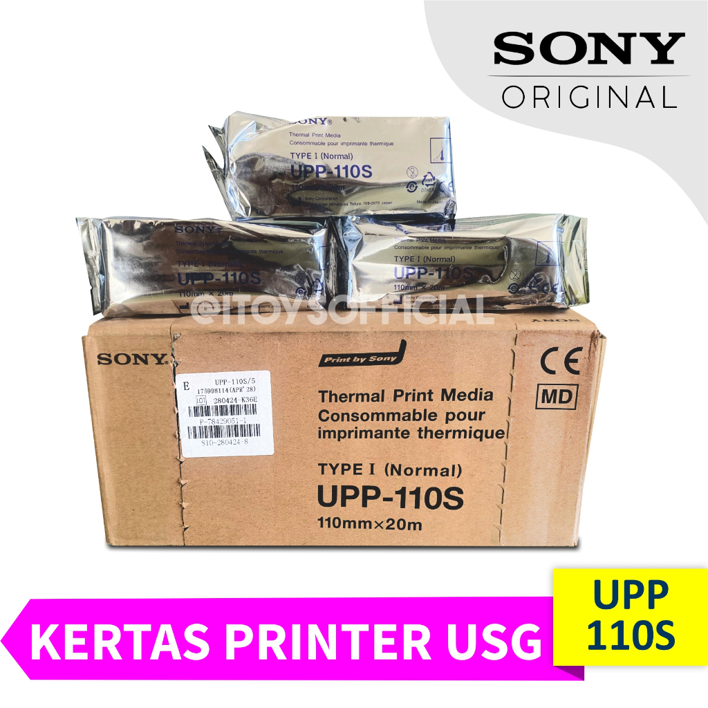 

Kertas Printer USG SONY UPP-110S | Thermal Print Media Type I (Normal) Original