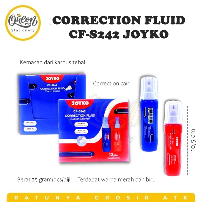 

1 PCS CORRECTION FLUID CF-S242 JOYKO / TIPE X CAIR TIP X / STIPO JOYKO