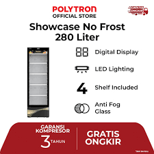 POLYTRON SHOWCASE NO FROST 280L BORDERLESS SCN 238/ SHOWCASE