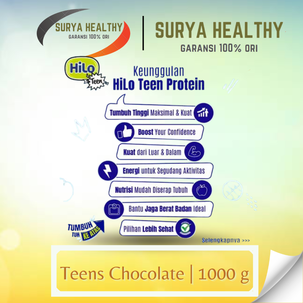 

RB HiLo Teen Chocolate / Vanila Karamel 1000 Gram - Susu TINGGI KALSIUM
