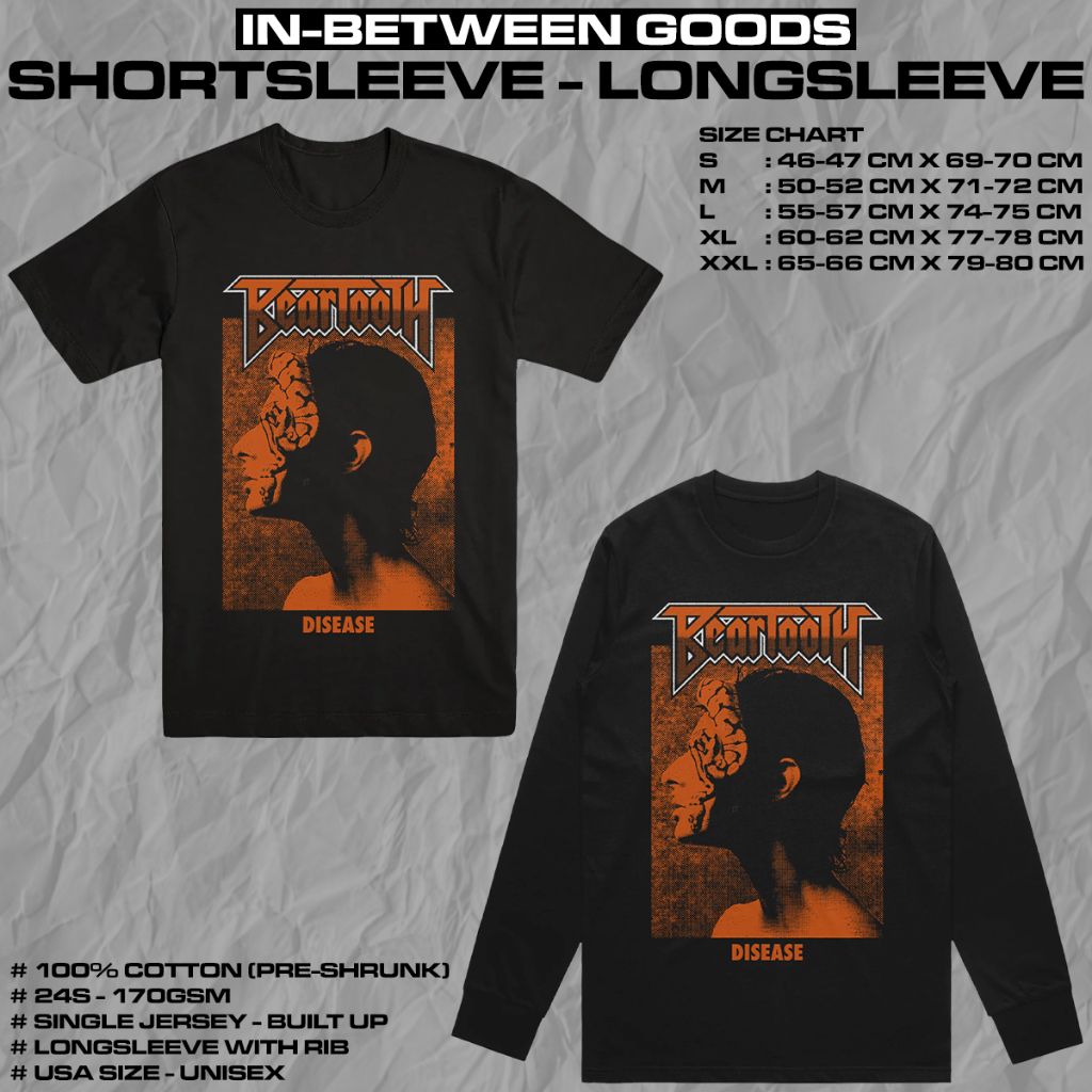 BEARTOOTH - DISEASE | T-SHIRT | LONGSLEEVE | BAND MERCH